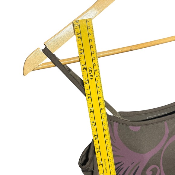 Athleta Brown Pink Floral Spaghetti Strap Mini Dress Size S - Picture 9 of 10